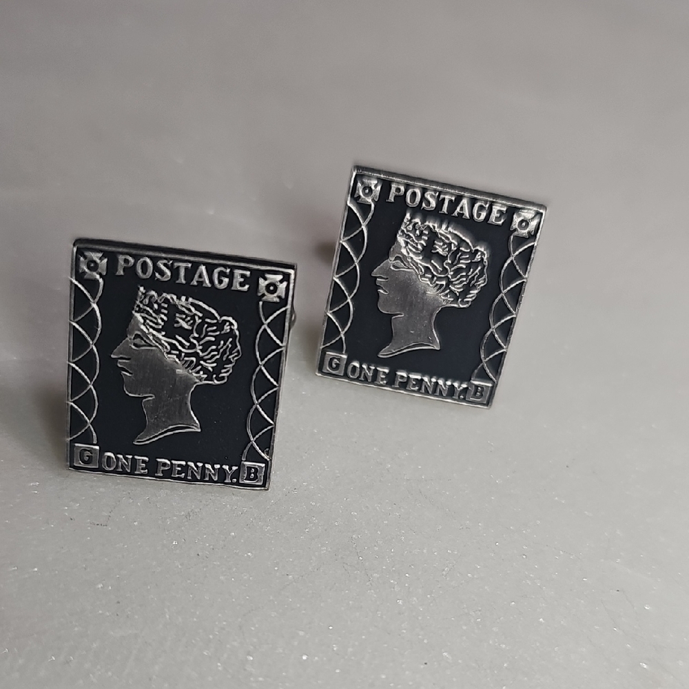 Anson Penny Black Stamp Cufflinks